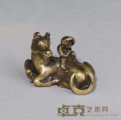 17TH CENTURY A SMALL BRONZE WEIGHT 